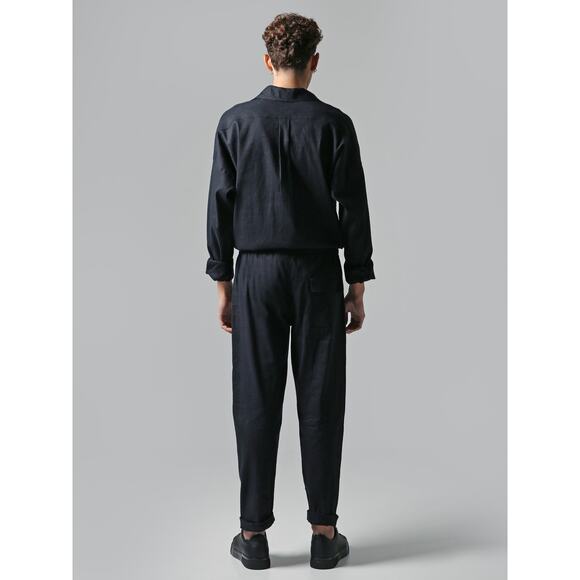 Visaltes Men's Jumpsuit - Linen - Black - Picture 3 of 3